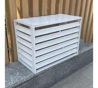 Copertura per condizionatore d'aria esterna e protezione per pompa di calore, in alluminio, versatile, autoportante, per bidoni della spazzatura e aiuole, pannello di recinzione resistente ed elegante