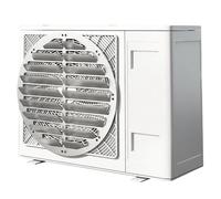 Copertura per condizionatore d'aria esterna in acciaio inox con parete circolare per compressore AC e condensatore (58 cm) - Protegge e migliora l'efficienza di raffreddamento