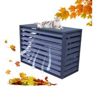 Copertura per condizionatore d'aria esterna in alluminio resistente alle intemperie scudo riduzione del rumore protezione animale protezione foglia guardia adatta 2-3 P grigio design per tutte le