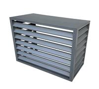 Copertura per condizionatore d'aria esterna, in alluminio, scudo per pompa di calore divisa e a parete, protezione unità condensatore (grigio, 110 x 60 x 80 cm)