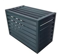 Copertura per condizionatore d'aria esterna Mini scudo per pompa di calore Protezione in alluminio per unità esterne Recinzione decorativa per nascondere AC Protezione resistente alle intemperie per