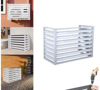 Copertura per condizionatore d'aria, griglia angolata a 45° per un flusso d'aria ottimale, facile installazione per unità esterne, protezione resistente alle intemperie per sistemi HVAC