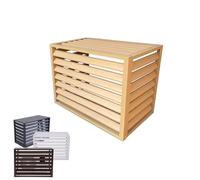 Copertura per condizionatore d'aria, griglia inclinata a 45° per un flusso d'aria libero, facile installazione per unità esterne, protezione impermeabile, accessorio CA durevole e resistente alle