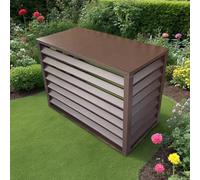 Copertura per condizionatore d'aria in alluminio con coperchio Protezione per unità AC esterna Copertura per pompa di calore resistente alle intemperie marrone 100x50x70 cmDurevole elegante e
