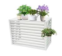 Copertura per condizionatore d'aria in alluminio, protezione per esterni, protezione decorativa per la privacy, riduzione del rumore e prevenzione furti, resistente alle intemperie (bianco 23 P)