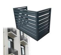 Copertura per condizionatore d'aria in metallo resistente alle intemperie per esterni, protezione per pompa di calore HVAC per montaggio a parete, per condensatore, grigio (110 x 60 x 80 cm)