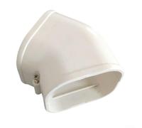 Copertura per condizionatore d'aria in PVC, kit correttore AC split con cappuccio a parete e gomiti, alloggiamento bianco resistente alle intemperie per protezione dei tubi dell'unità esterna e