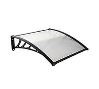 Copertura per condizionatore d'aria per tettoia della porta della pompa di calore, protezione dalle intemperie, dalla pioggia, neve, luce solare, pannelli cavi per tetto (trasparente, 100 x 300 cm)