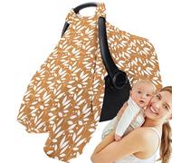 Copertura per congedo auto per passeggino, baldacchino per passeggino, in cotone mussola in chiffon, motivo dinosauro a fiori estivi, protezione contro il neonato