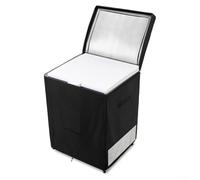 Copertura per congelatore, in tessuto Oxford 210D, resistente, per esterni, orizzontale, per cassapanca da 7 metri cubi (55,88 x 63,5 x 85,09 cm, nero)