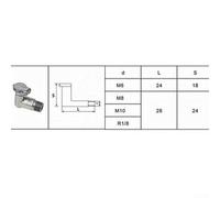 Copertura per coppa dell'olio a gomito per mulini Bridgeport, tipo CNC Gits con compatibilità filettatura M6 M8 1/8 (M6)