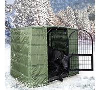 Copertura per cuccia per cani, isolata e impermeabile, protezione dal freddo per gabbie metalliche, tessuto Oxford robusto e cotone, design fonoassorbente per mantenere gli animali al caldo