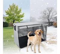 Copertura per Cuccia per Cani Resistente Resistente E Antivento per Cuccia In Filo Metallico Da Interno ed Esterno Progettata per Gabbie Di Medie Dimensioni Include 1 Finestra Traspirante E 1 Porta