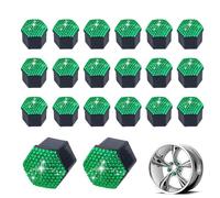 Copertura per dadi pneumatici | Set di 20 coperture per bulloni scintillanti | antigraffio rimovibile per dadi della ruota della ruota tappo decorativo per esterni auto protezione antipolvere
