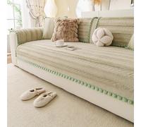Copertura Per Divano Accogliente In Pile, Antiscivolo, Impermeabile, Lavabile, Elasticizzata, Adatta Per Divano Angolare A L 1,5 Posti, Animali Domestici 70*70 Cm / 27,56 Green 90*160cm/35.43*62.99in