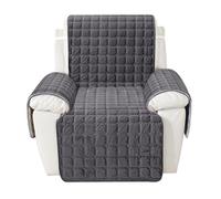 Copertura per divano in velluto a forma di L, in pelle antiscivolo, ultra morbido e peluche, protegge il divano dai danni causati dagli animali domestici.(Square-grey,1 Seater)