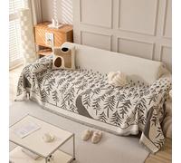 Copertura per divano in velluto con nappine, copertura a tema cartone animato per divano a tre posti, protezione per il soggiorno, protezione per mobili a forma di L per animali B 180 * 420cm