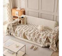 Copertura per divano in velluto con nappine, copertura a tema cartone animato per divano a tre posti, protezione per il soggiorno, protezione per mobili a forma di L per animali C 180 * 420cm