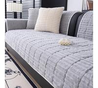 Copertura Per Divano Morbida E Adatta Agli Animali Domestici, Tessuto In Flanella Ad Alto Grammo, Antiscivolo Per Protezione Del Divano, Adatta A Divani A Sezione, Poltrone Light gray 30*50 ensembles