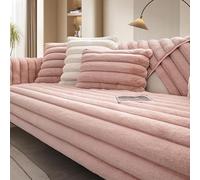 Copertura Per Divano Spessa In Peluche Di Coniglio - Copertina Antiscivolo Per Divano Modulare, Protettore Per Mobili Da Soggiorno, Calore Invernale Morbido Sulla Pelle Cherry Pink 110 * 110cm