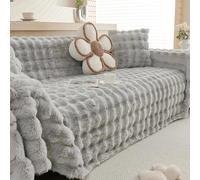 Copertura Per Divano Thickened Rabbit Nuova, Lavabile In Lavatrice, Morbida E Calda, Per Salotto Modulare, Decorazione Invernale Per La Casa, Comfort Come Una Nuvola Light Gray 45 * 45cm pillowcase