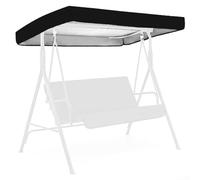 Copertura per dondolo da esterno realizzata in robusto tessuto Oxford 210D per una protezione completa dalle intemperie (nero)