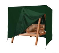 Copertura per dondolo da giardino a 3 posti, in tessuto Oxford 210D resistente alle intemperie, con cerniere, fibbie e cordoncini (verde)