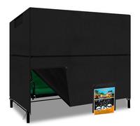 Copertura per Dondolo da Giardino, Copertura Altalena 3-4posti, Coperture Cover Protezione per Altalena da Giardino con amaca UV impermeabile 600D con cerniere e fibbie,Nero (221*153*183CM)