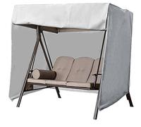 Copertura Per Dondolo Da Giardino Da 3-4 Posti, Oxford Anti UV Tessuto Impermeabile Telo Copri Dondolo Da Esterno , Copertura Per Altalena Con Doppia Cerniera, Antivento, Resistente ( Colore : Gray ,