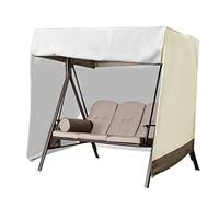 Copertura Per Dondolo Da Giardino Da 3-4 Posti, Oxford Anti UV Tessuto Impermeabile Telo Copri Dondolo Da Esterno , Copertura Per Altalena Con Doppia Cerniera, Antivento, Resistente ( Colore : Khaki ,