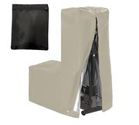 Copertura per Ellittica, Impermeabile Telo di Copri per Macchina Ellittica Casa con Cerniere, Coperture Protettiva per Ellittiche Macchina Crosstrainer con Coulisse(Size:140*64*165cm,Color:Beige)