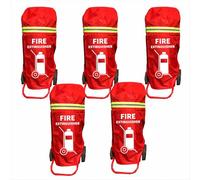 Copertura per estintore per carrello - Custodia protettiva antincendio con ruote resistente, resistente a graffi e graffi (adatta a 35 kg 5 pezzo)