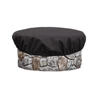 Copertura per falò in pietra incorporata per esterni,Copertura per falò per esterni rotonda - Scudo per falò da portico,Copertura impermeabile per falò sepolto, tessuto Oxford 600