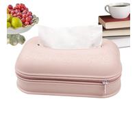 Copertura per fazzoletti | Borsa con cerniera adesiva per la conservazione - Supporto decorativo da parete per scatola di fazzoletti - per bagno camera da letto, soggiorno, cucina, ufficio auto tavolo