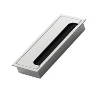 Copertura per filo di alluminio con apertura, argento | Occhiello da scrivania Press-Fit per migliorare lo spazio di lavoro, i piani di lavoro e l'uso in studio