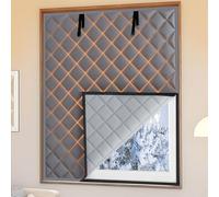 Copertura per Finestra Isolata Invernale, Pellicola Isolante Contro Il Freddo, Tende Finestra Invernale Facile Da Installare, Riutilizzabile, per Mansarda Roulotte Camper e Casa(Black,119x160cm)