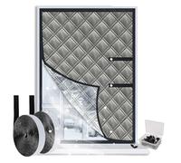 Copertura per finestra isolata regolabile, 150 x 200 cm, 3 kit di isolamento termico e acustico rinforzati per finestre invernali, per tutti i tipi di finestre, adatto per stanze, soffitta, isolante