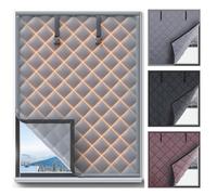 Copertura per finestre isolata invernale Coperta per finestre isolata termicamente Oxford Copertura per finestre termica Protezione dal freddo Ritenzione del calore(Gray,110x270cm/43x106in)