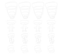 Copertura per Flacone da Infusione 20 Pezzi in Plastica Bianca | 4 Misure 50ml 100ml 250ml 500ml, per Clinica e Ospedale, Riutilizzabile