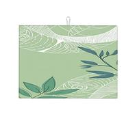 Copertura per fogliame in stile bohémien, striscione verticale artistico con forme astratte, tappetini artistici per piatti, tappetino per asciugare in pietra per il bancone della cucina, reversibile,