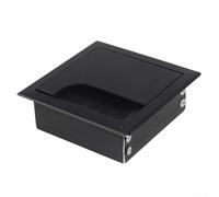 Copertura per fori in lega di alluminio per cavi da scrivania per migliorare l'estetica dello spazio di lavoro (nero, 80 mm x 80 mm)