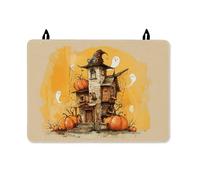 Copertura per fornello elettrico a forma di casa infestata di Halloween, protezione spettrale in gomma lavabile per decorazione della cucina, 71 x 50 cm