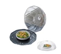 Copertura per forno a microonde per alimenti, copertura per piatti a microonde per riscaldare gli alimenti, copertura per forno ad aria calda | paraspruzzi antipolvere con manico per microonde e forne