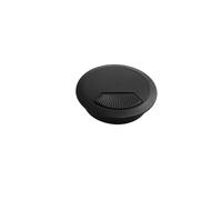 Copertura per foro per scrivania per computer, portatile, isolante, rotonda, regolabile, antiscivolo, per tavolo da ufficio, con passacavo da 53 mm, nero