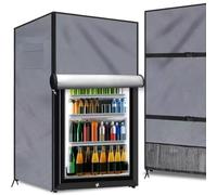 Copertura per frigorifero da esterno 210D, copertura impermeabile pesante per congelatore verticale e frigorifero per bevande, grigio (56 x 58 x 86 cm) (grigio)