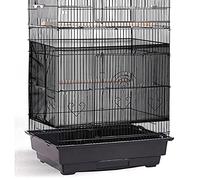 Copertura per Gabbia di Uccelli a Rete Regolabile Catcher di Gabbia Uccelli di Piume Semi Gonna Morbida e Ariosa a Rete di Nylon per Birdcage Universale Protezione per Pappagallo (Nero)