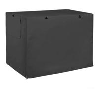 Copertura per Gabbia per cane Impermeabile in Tessuto Oxford 420D con Finestre a Rete e Pannelli Regolabili per Canili Metallici Standard Taglie Multiple Nero(91 * 61 * 64cm)