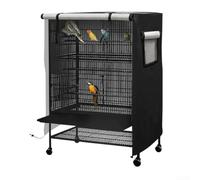 Copertura per gabbia per uccelli con tessuto Oxford, resistente all'acqua e design che blocca la luce, per proteggere le gabbie di piccoli animali e migliorare le condizioni di riposo (XL)