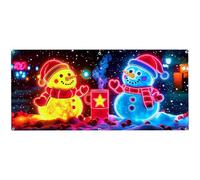 Copertura per garage di Natale - Decorazione per illuminazione a LED per le vacanze impermeabili per esterni, decorazione della porta del garage, adatta per terrazze, casa, feste e giardino