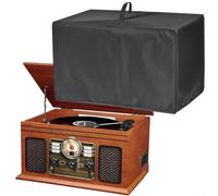Copertura per giradischi, in tessuto Oxford 600D, antipolvere, per lettore nostalgico Victrola e impermeabile, protezione per lettore di registrazione Bluetooth